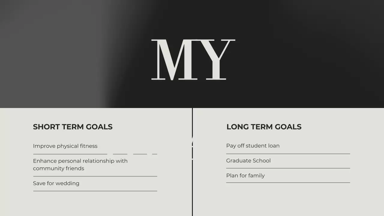 Presentasi Pengenalan Diri Minimalis Hitam