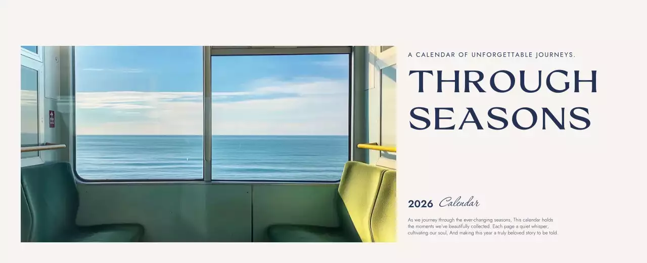 베이지 심플 여행 달력