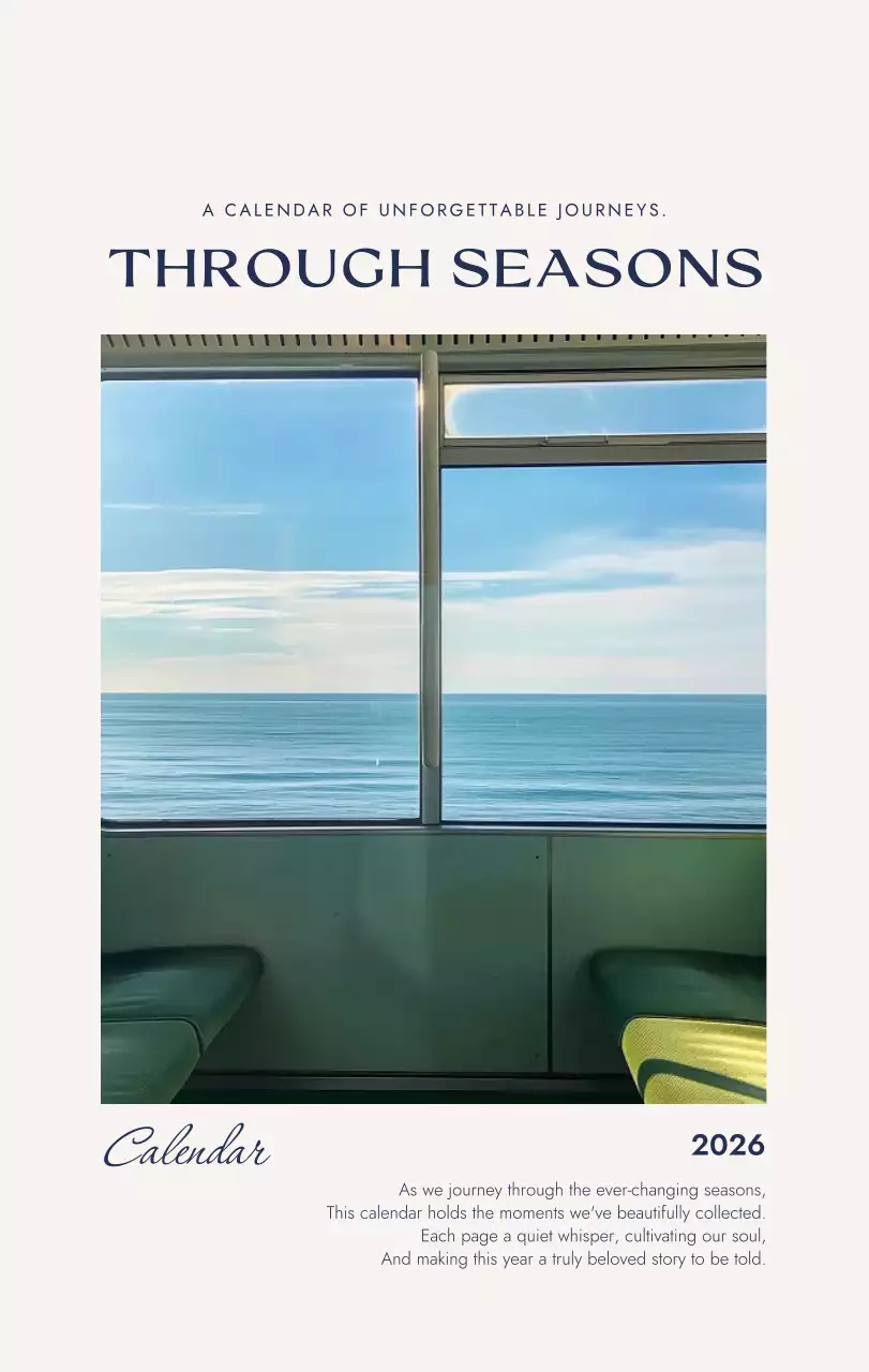 아이보리 미니멀 달력 캘린더