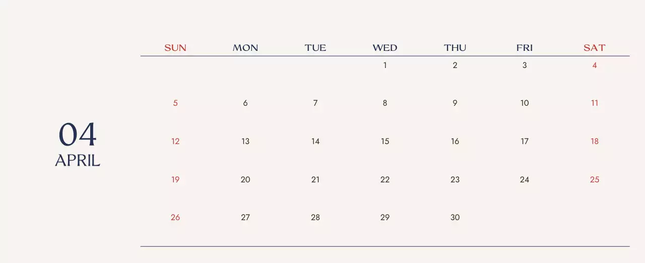 베이지 심플 여행 달력