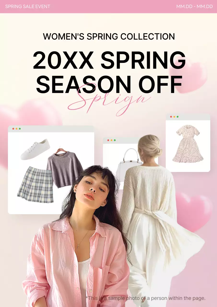 Pink Trendy Fashion Promotion Poster