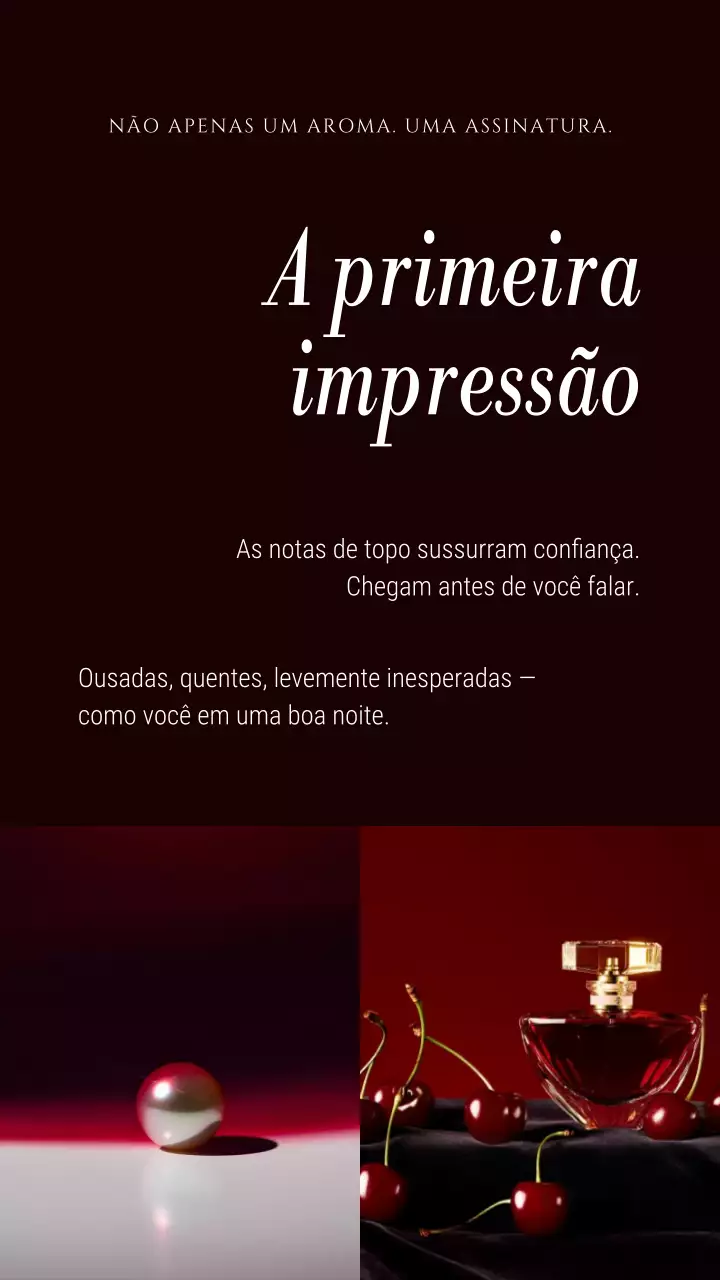 Postagem de história do Instagram para promoção de cuidados com a pele Wine Elegant
