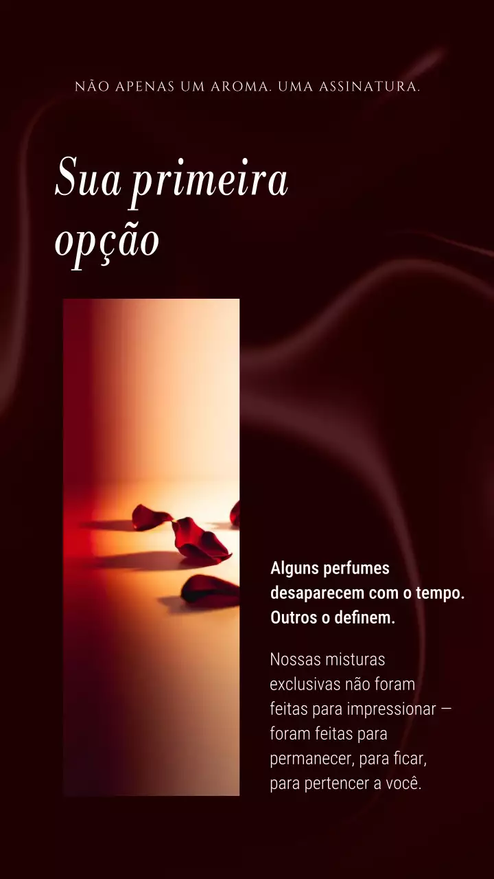 Postagem de história do Instagram para promoção de cuidados com a pele Wine Elegant