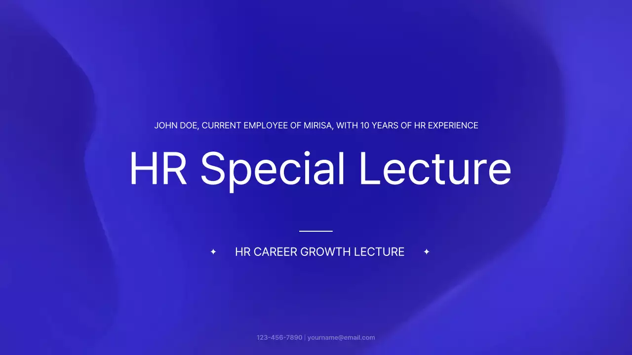 블루 프로페셔널 HR 강의 프레젠테이션