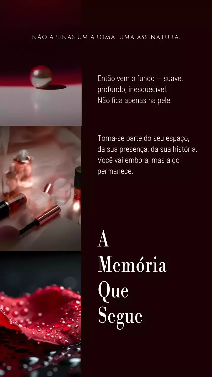 Postagem de história do Instagram para promoção de cuidados com a pele Wine Elegant