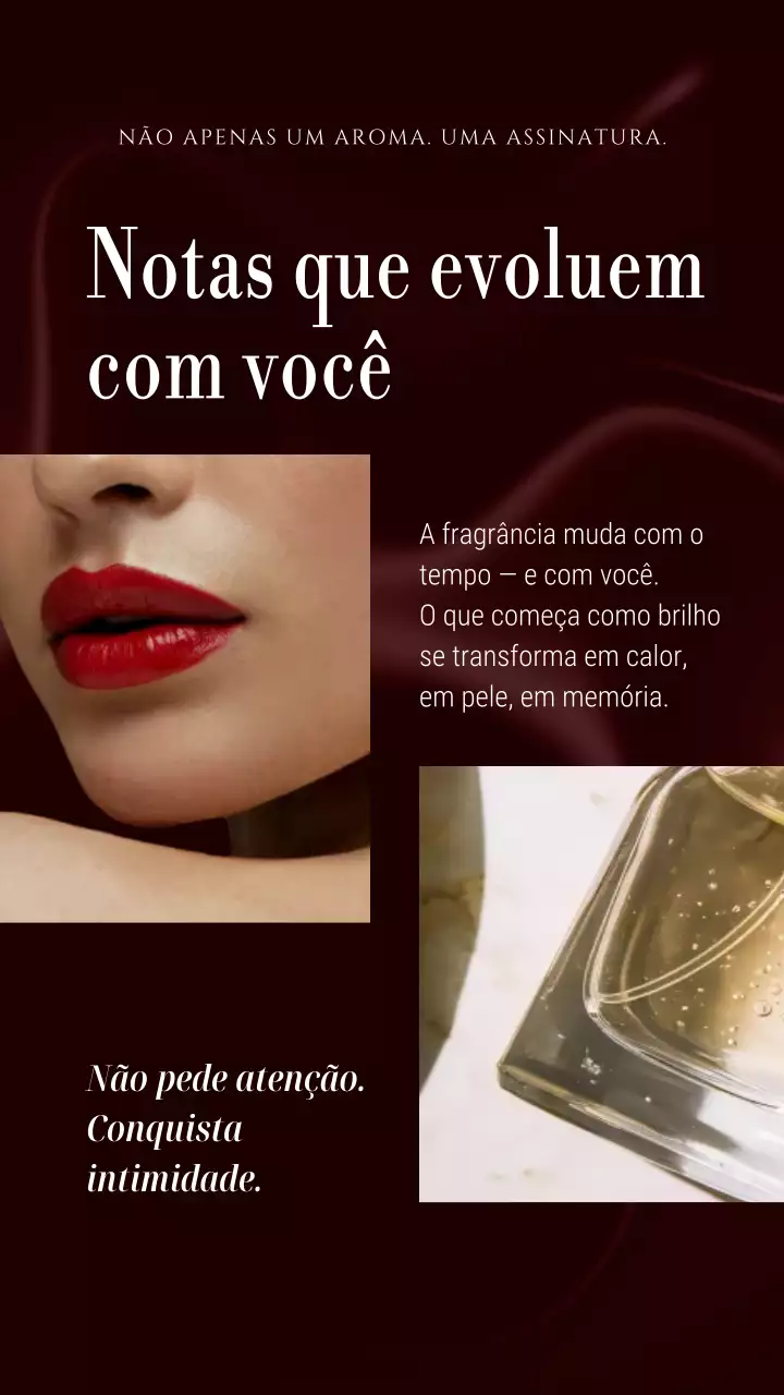 Postagem de história do Instagram para promoção de cuidados com a pele Wine Elegant
