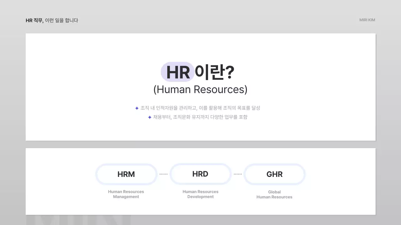 파랑과 회색의 모던한 직무 특강 강의자료