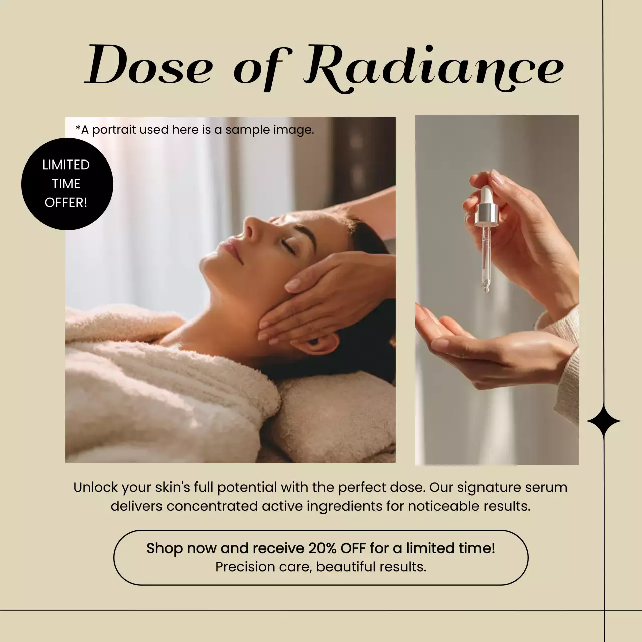 베이지 고급 스킨케어 광고