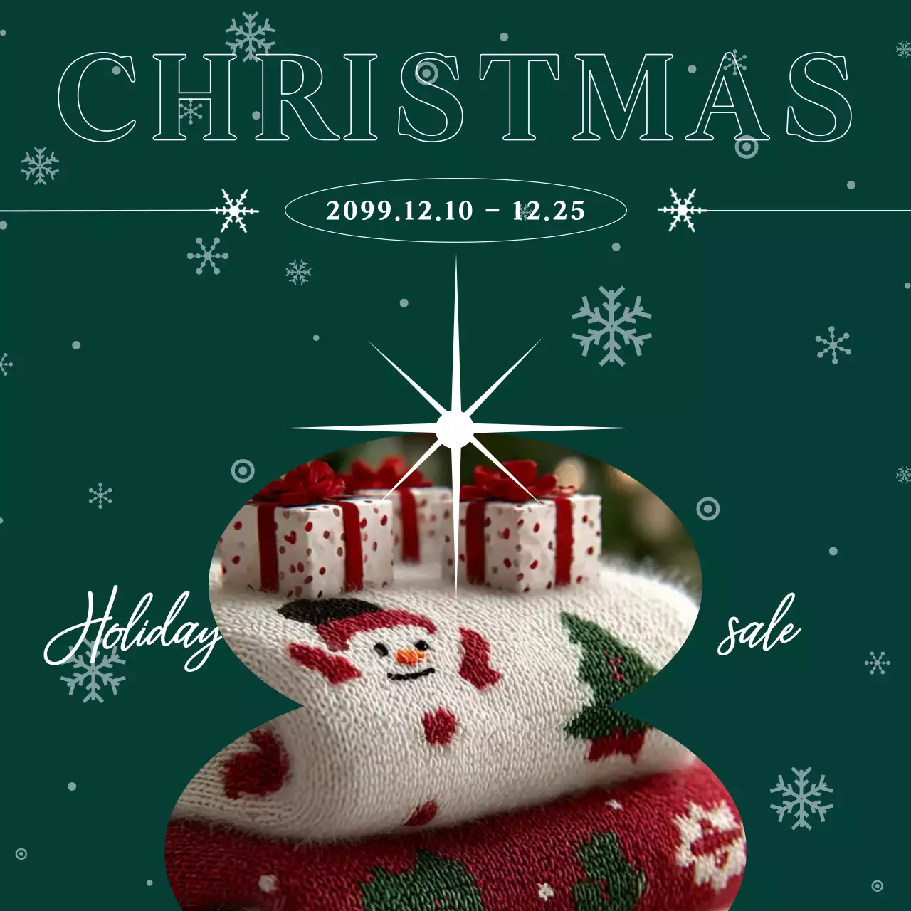 green festive holiday sale promotion