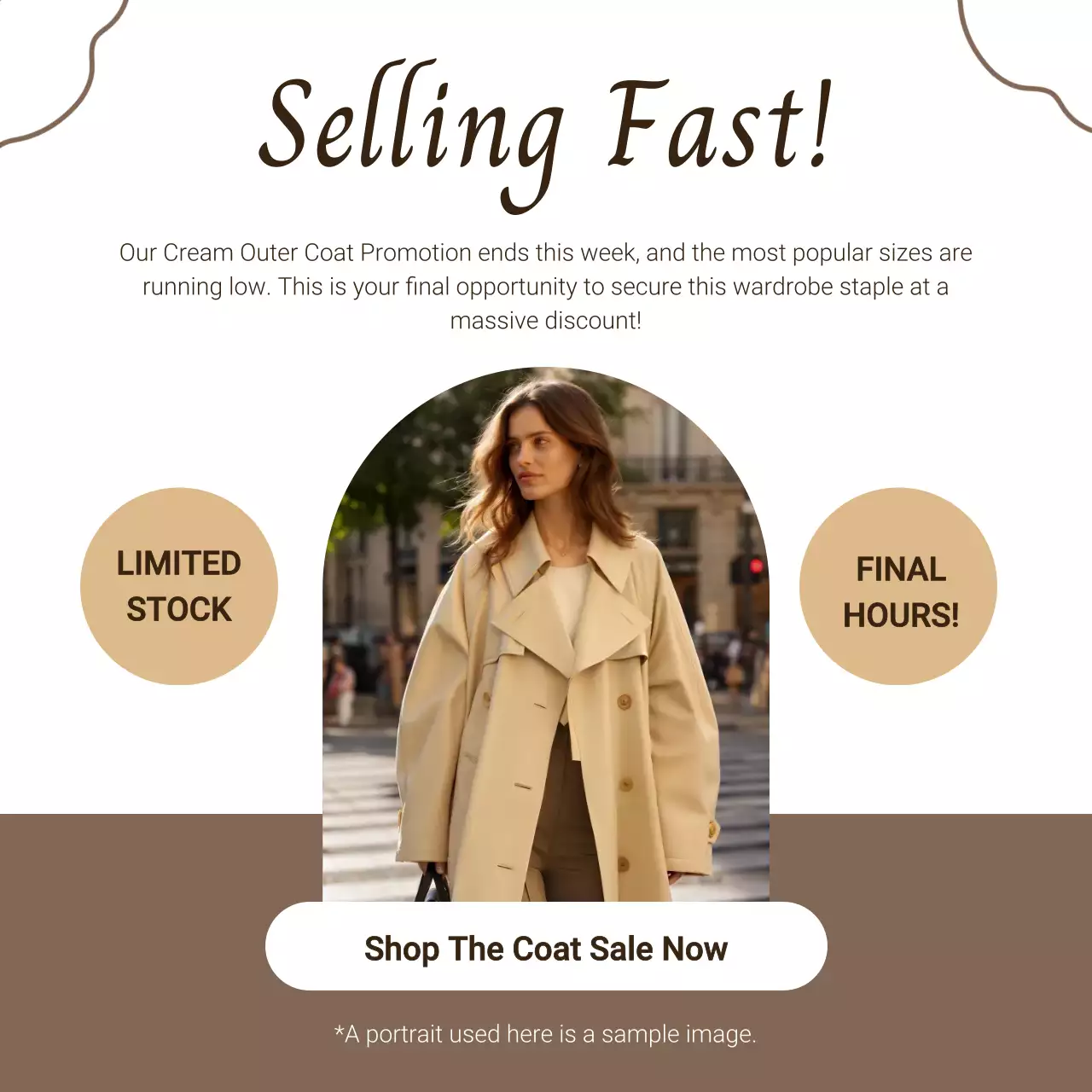 베이지 모던 패션 프로모션