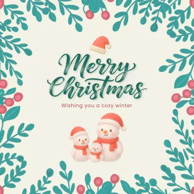 Green Simple Christmas Greetings