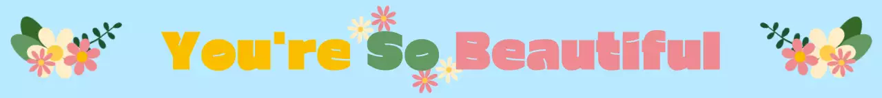 하늘색 팝 문구 응원