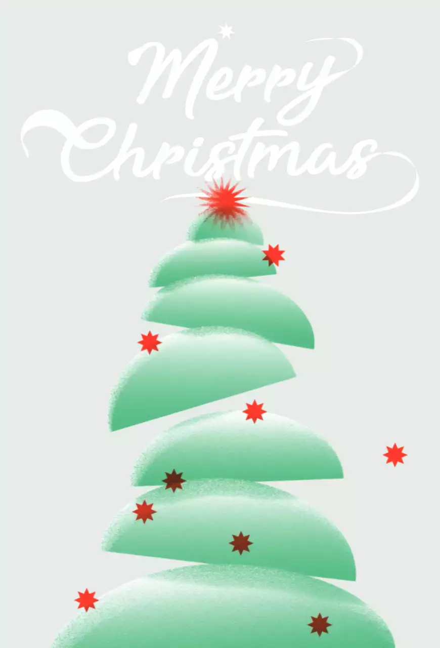 민트 심플 크리스마스 엽서