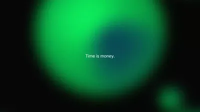 green abstract finance announcement