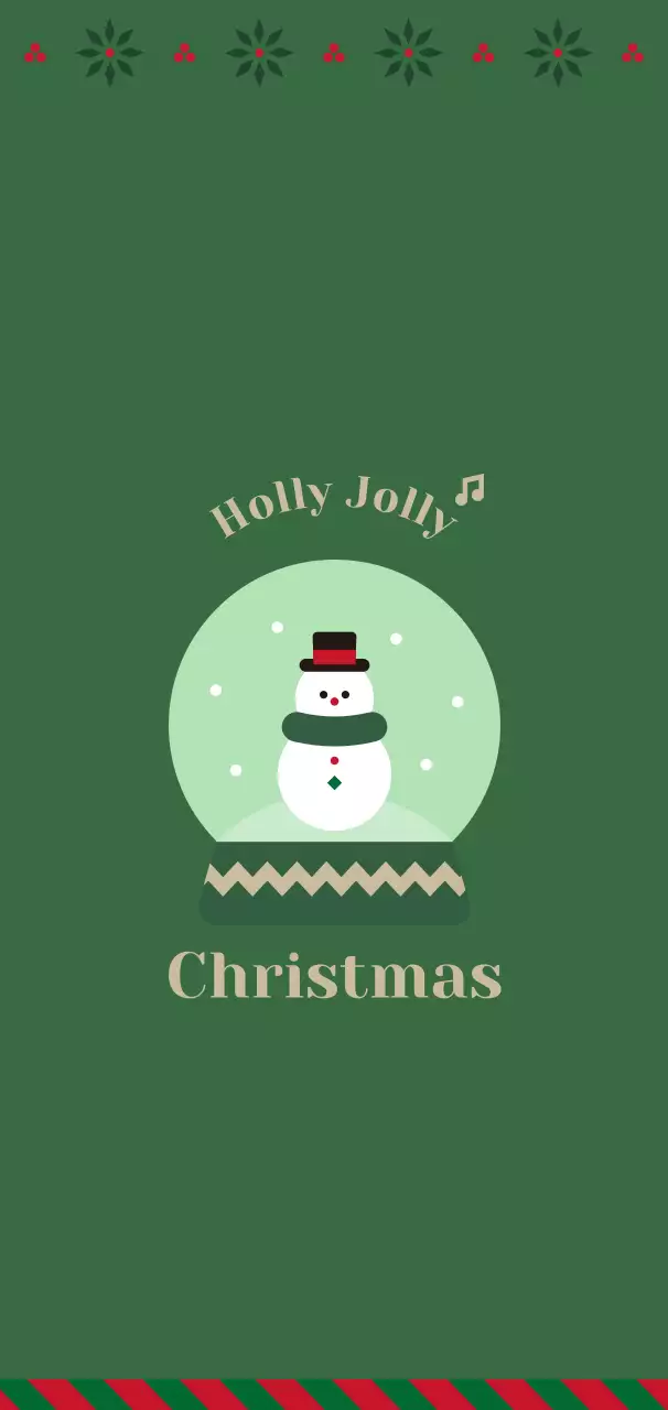 초록 심플 크리스마스 카드