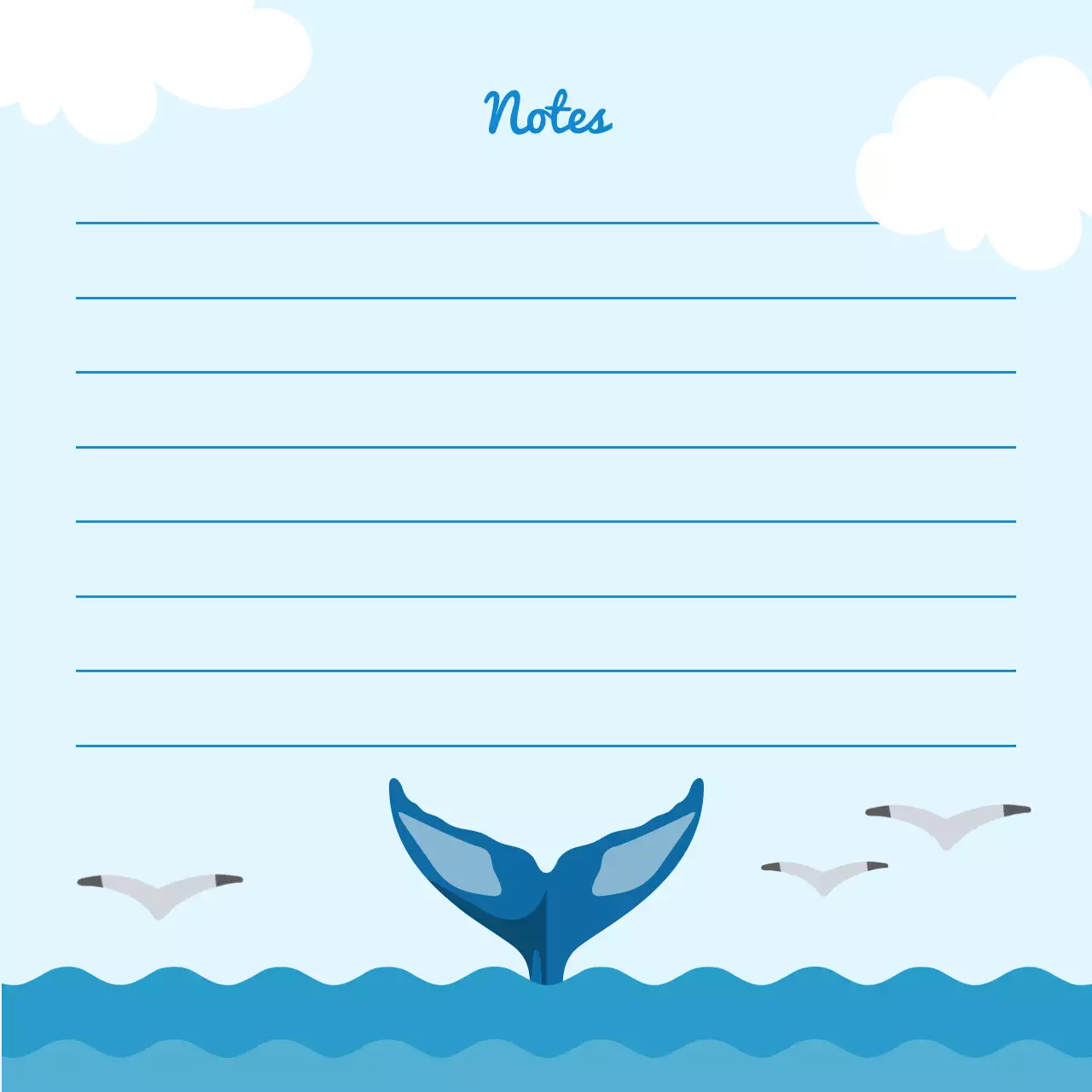 Perencana Catatan Minimal Biru