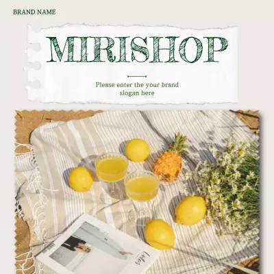 beige rustic picnic advertisement