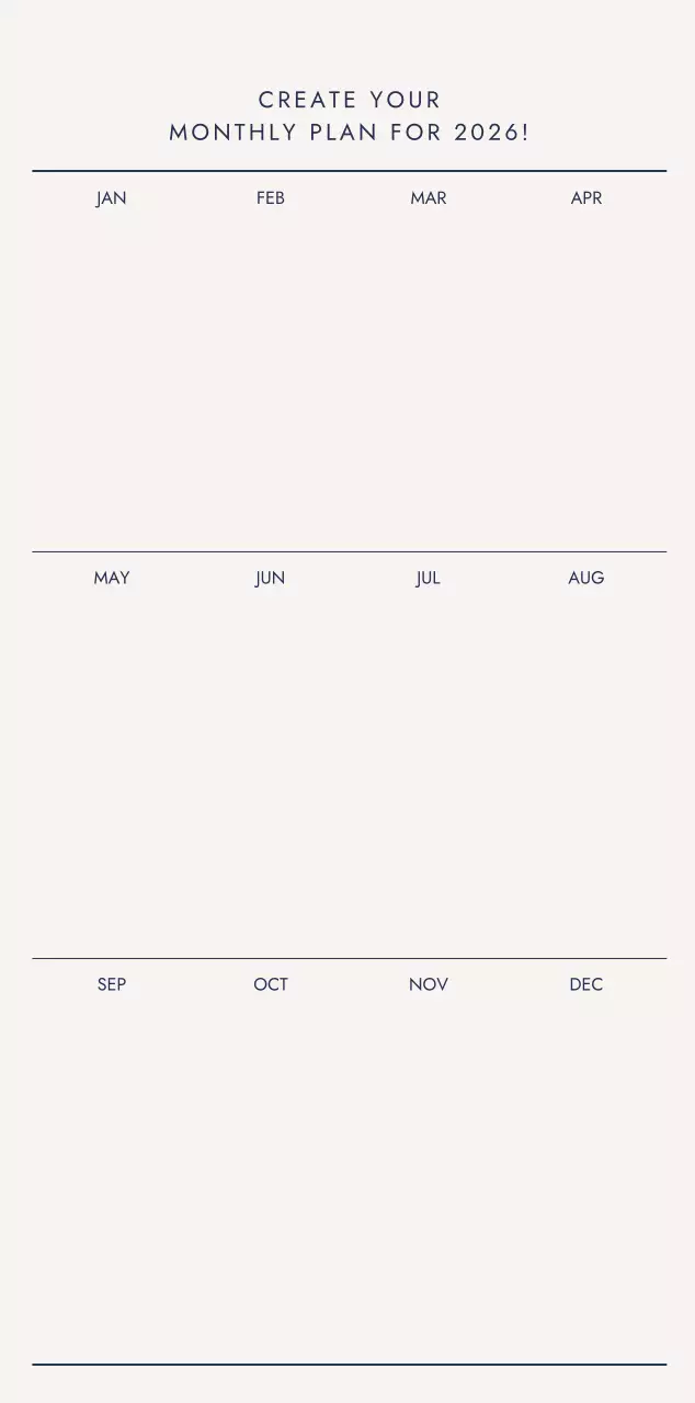 베이지 미니멀 여행 달력