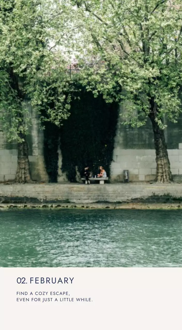 베이지 미니멀 여행 달력