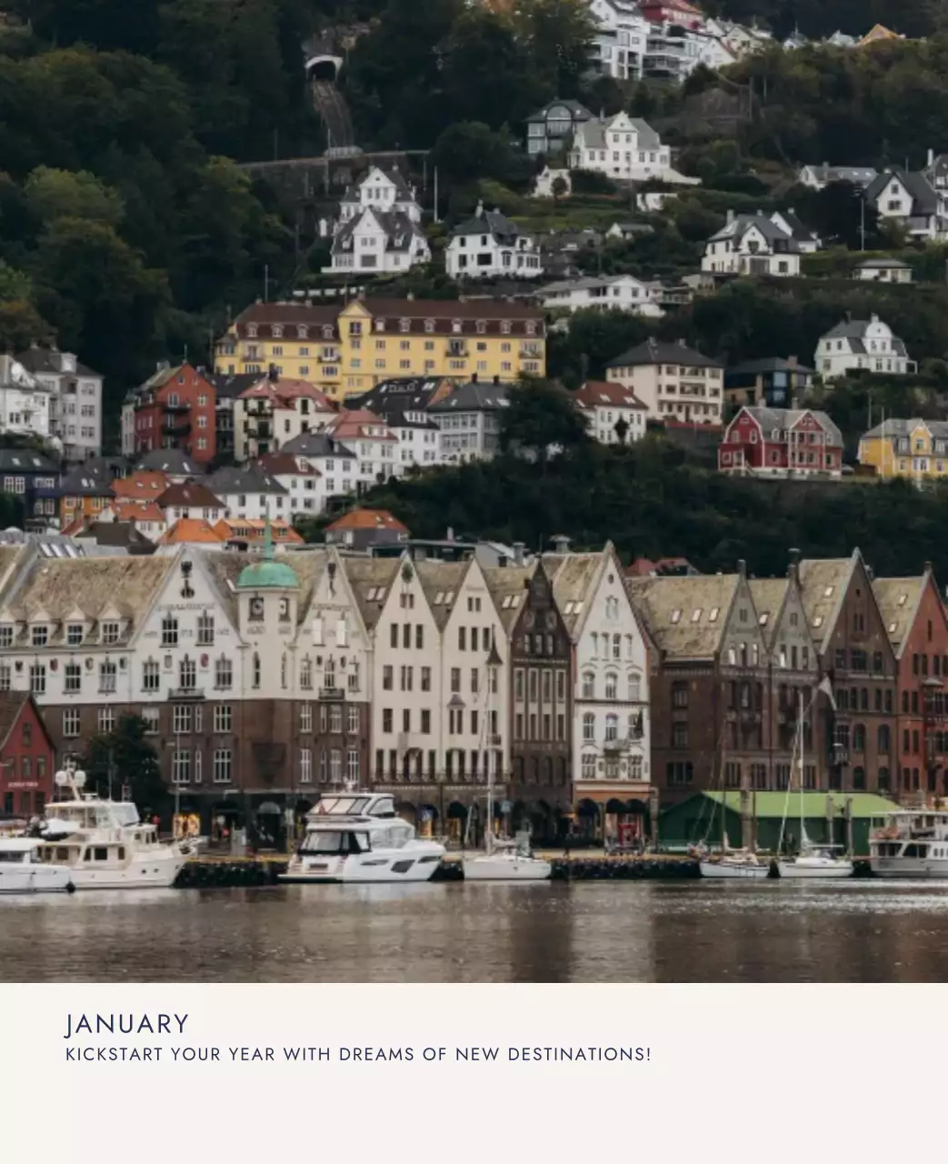 하늘색 심플 여행 달력