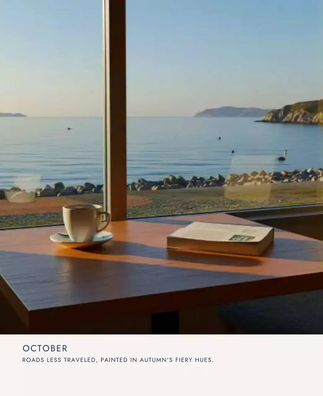 하늘색 심플 여행 달력