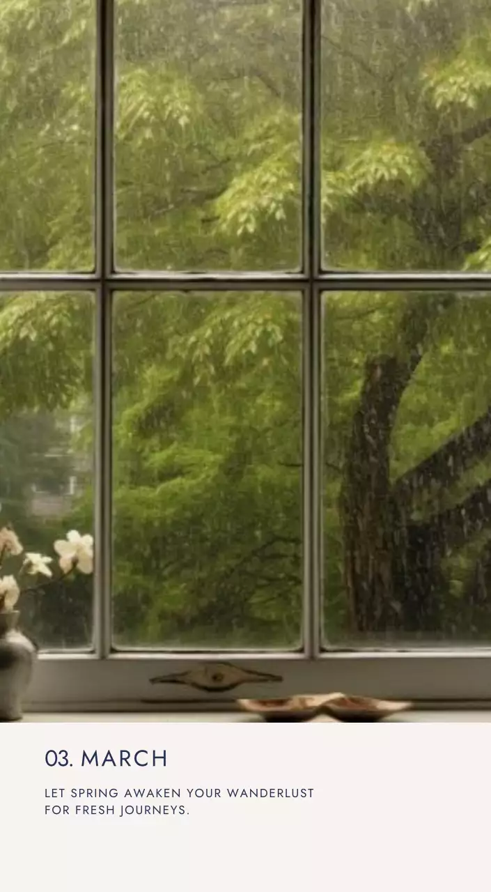 베이지 미니멀 여행 달력