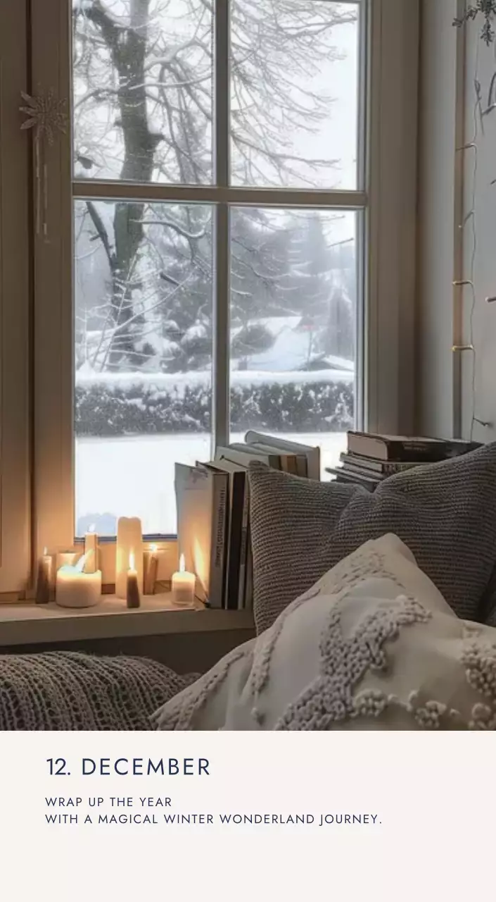 베이지 미니멀 여행 달력