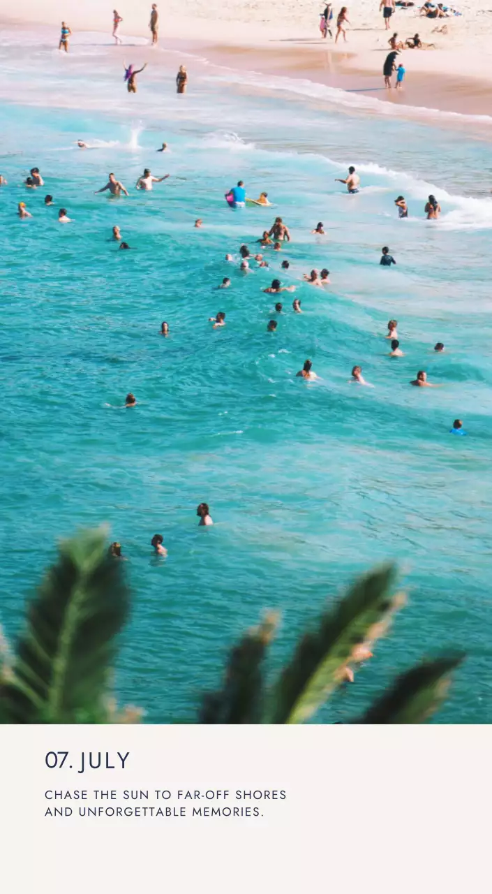 베이지 미니멀 여행 달력