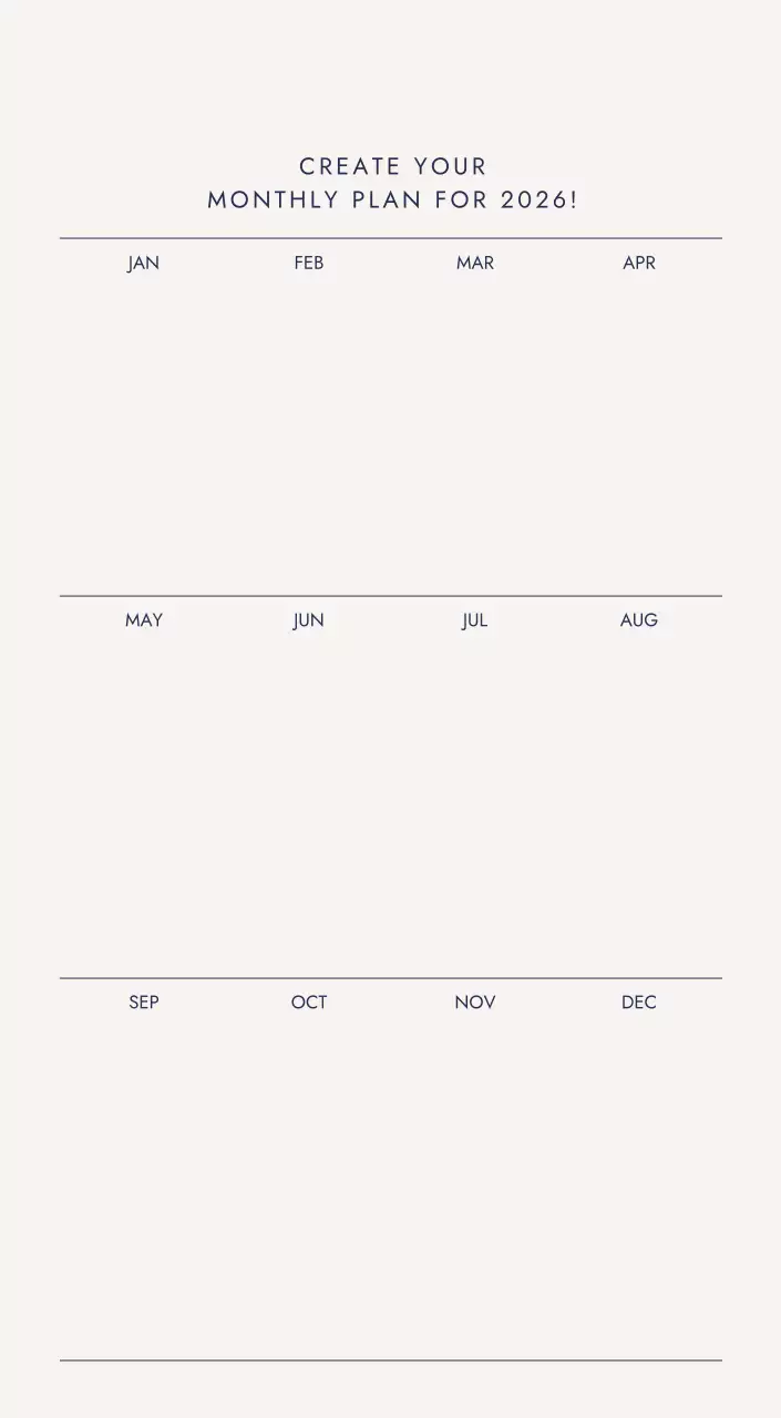 베이지 미니멀 여행 달력