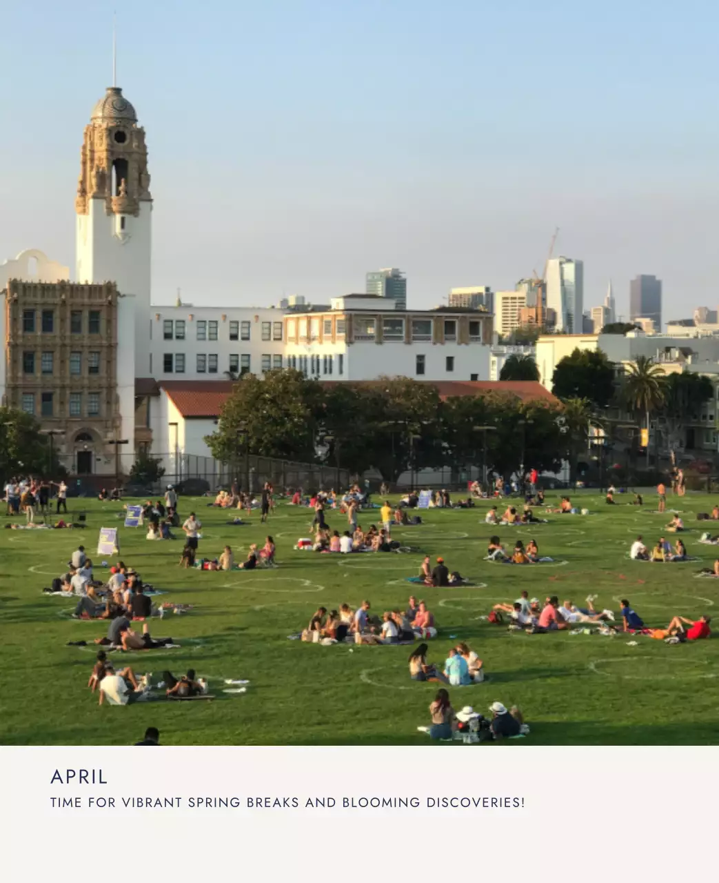 하늘색 심플 여행 달력