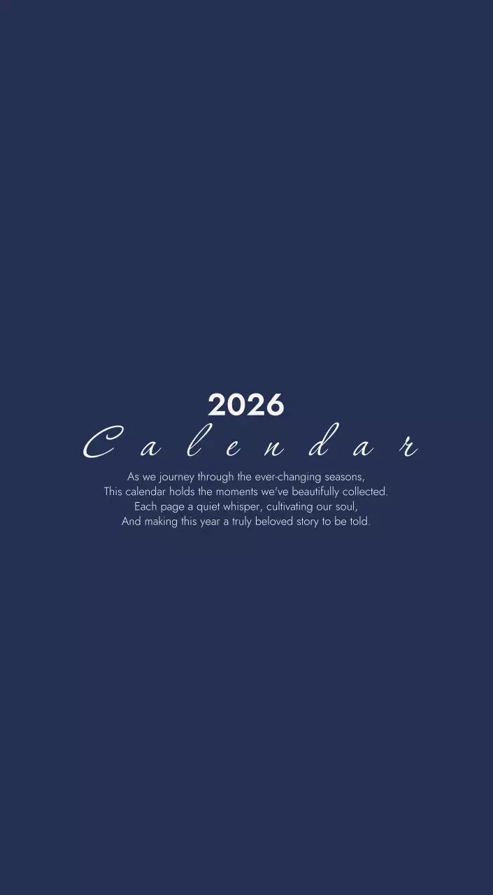 베이지 미니멀 여행 달력