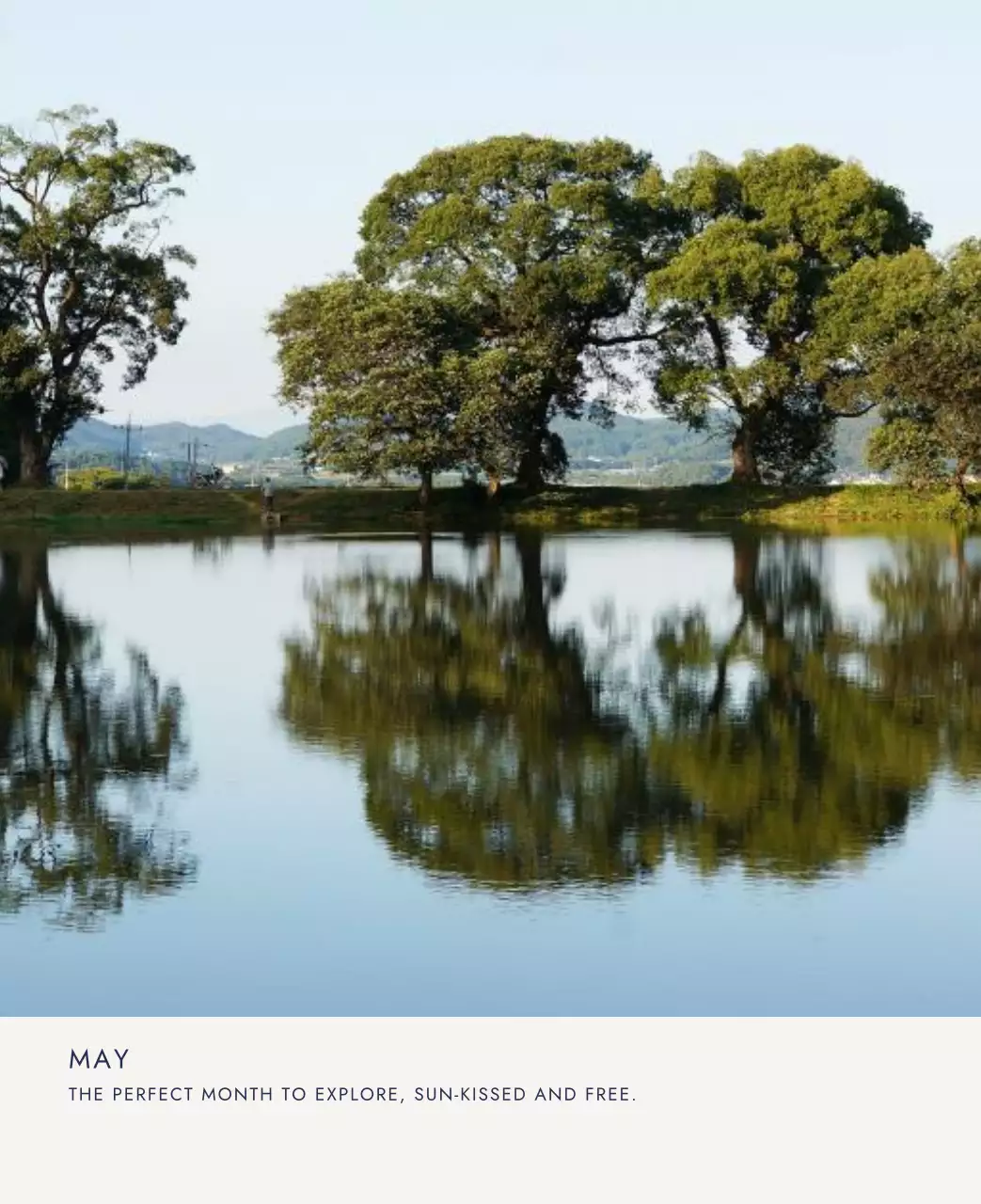 하늘색 심플 여행 달력