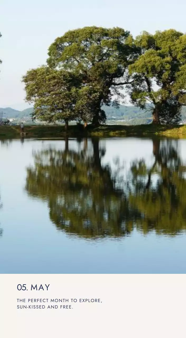 베이지 미니멀 여행 달력