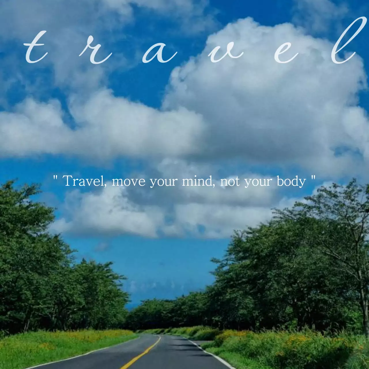 A simple green and light blue sentiment post