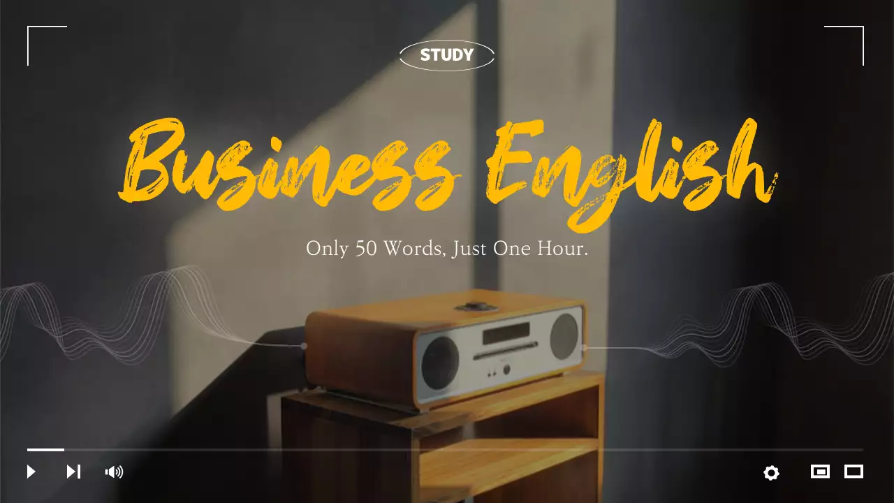 Yellow Retro English Course Promotion YouTube Thumbnail