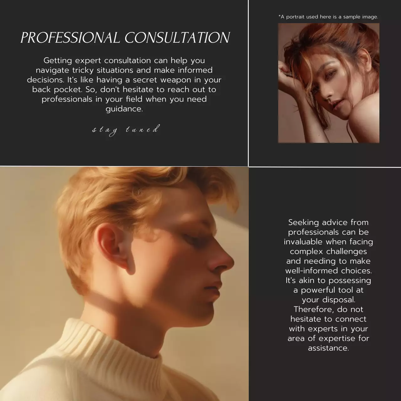 Black Modern Blog Announcement Social Media Post