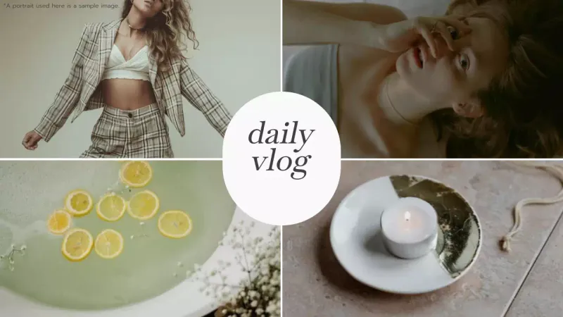 Beige Modern Lifestyle Vlog YouTube Thumbnail