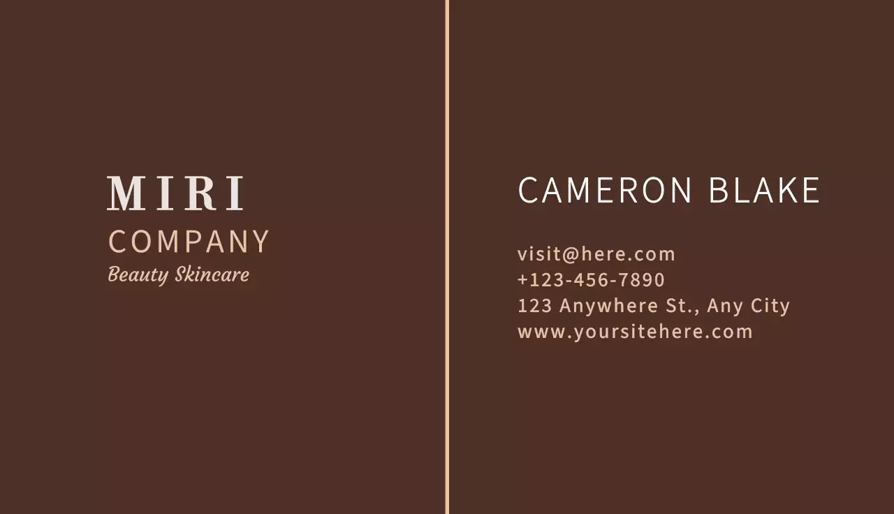 Brown Minimal Business Card