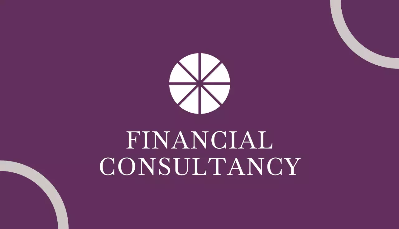 Purple Professional Financial Business Card