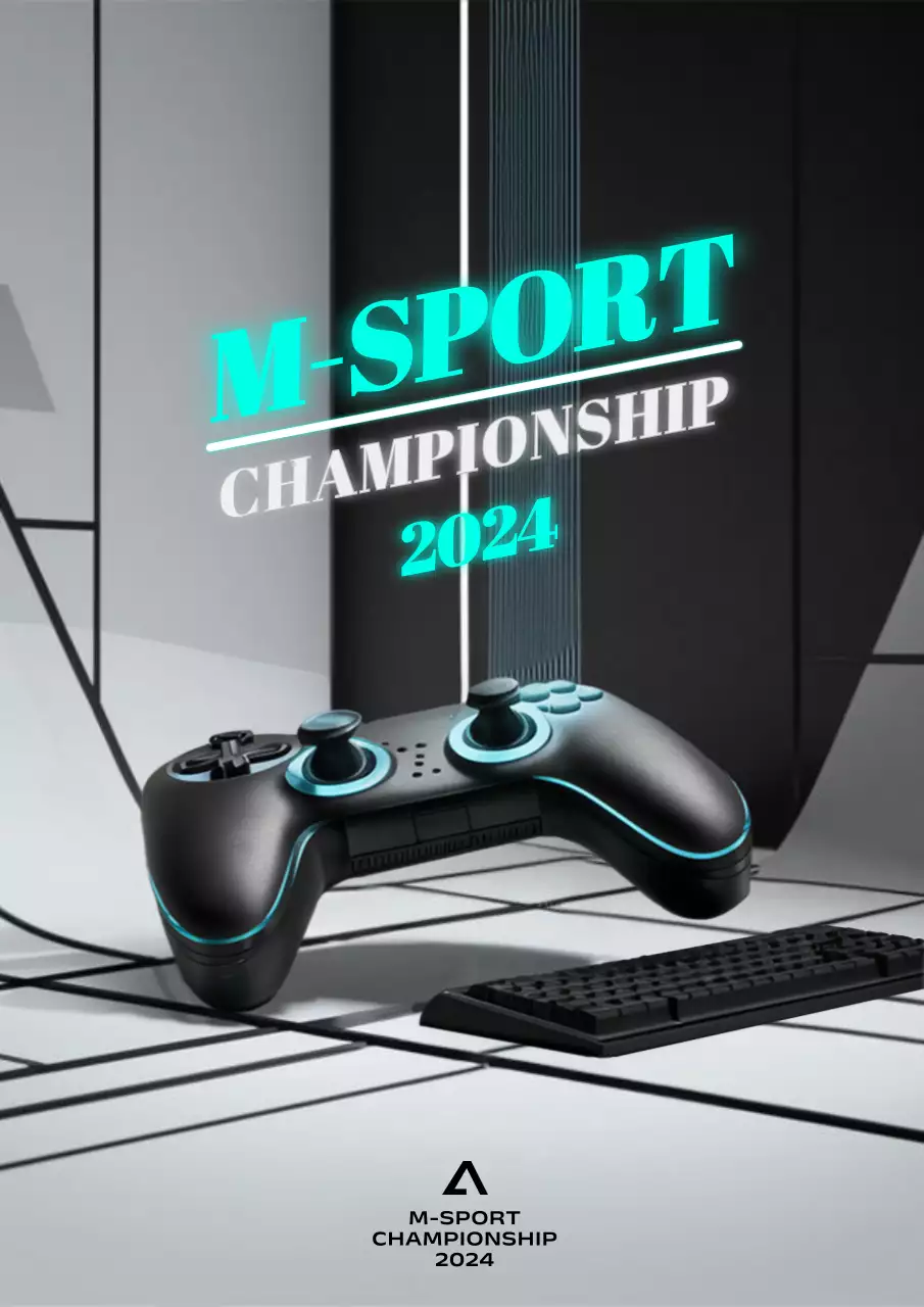 Teal Modern Esports Promotion Poster