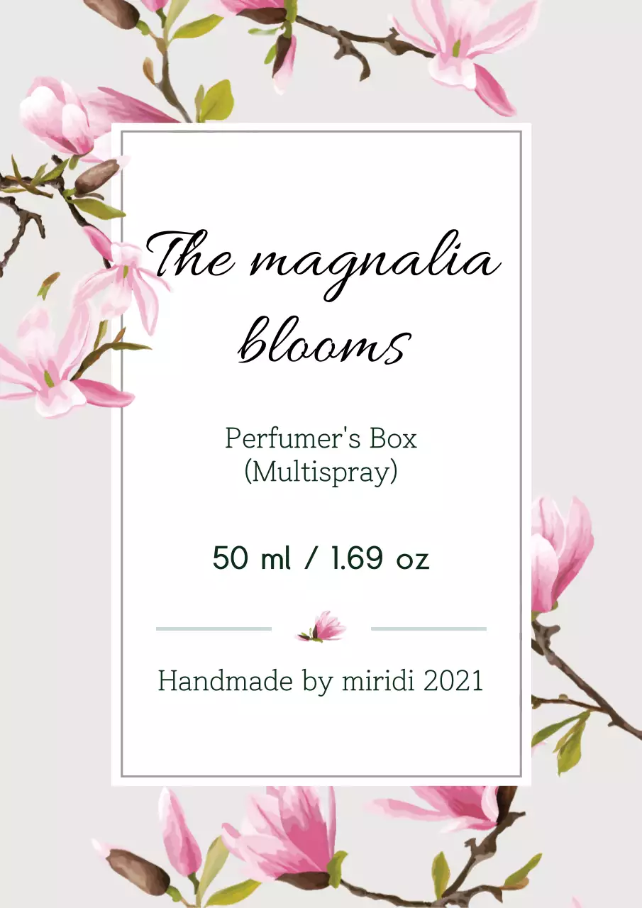 Pink Floral Perfume Label Poster