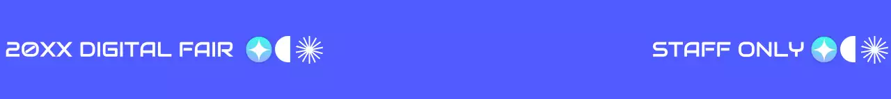 파란색과 그라데이션의 디지털 페어 박람회 컨셉