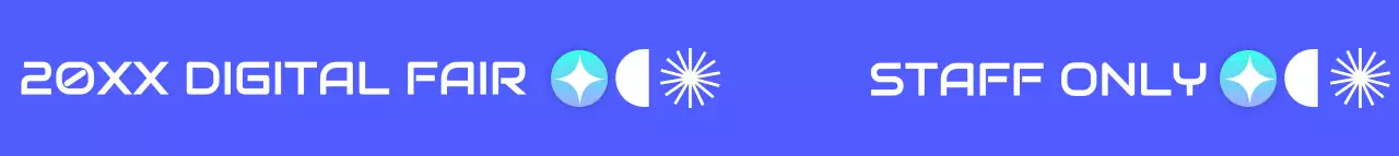 파란색과 그라데이션의 디지털 페어 박람회 컨셉