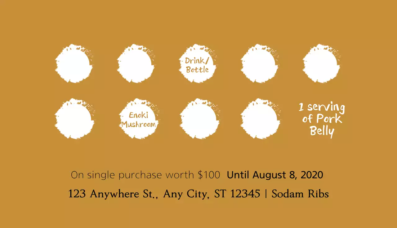 Brown Traditional Restaurant Promotion Business Card