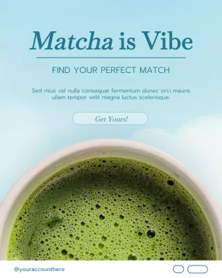 Simple Modern Matcha Promotion Instagram Post