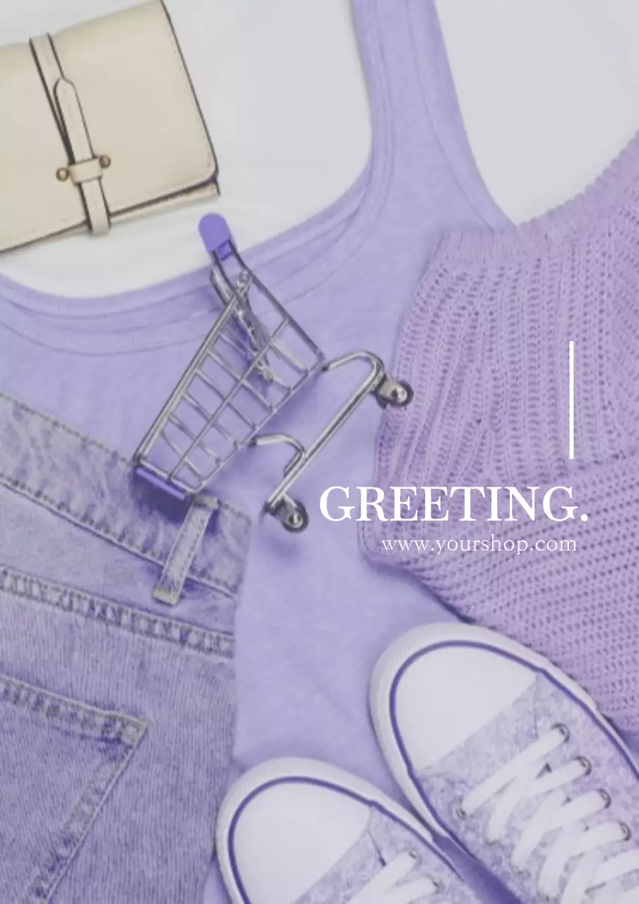 Purple Trendy Fashion Promotion Poster