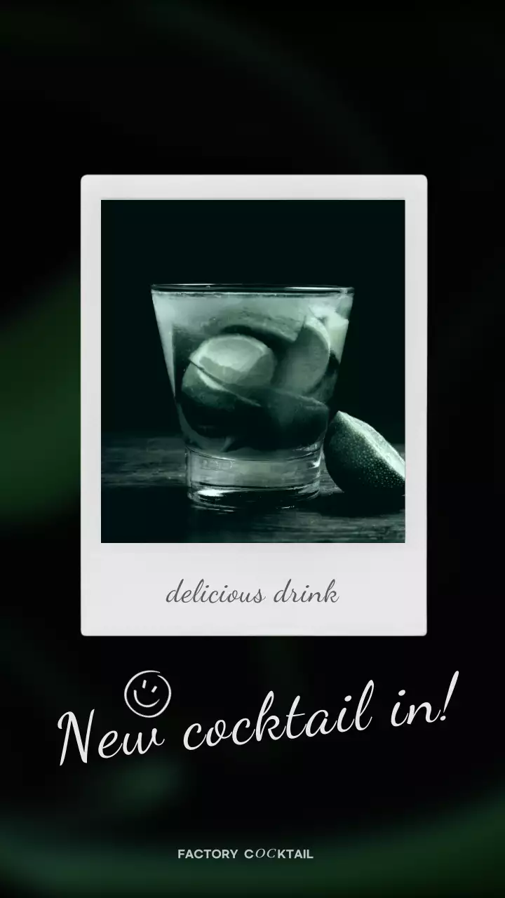 Green Modern Cocktail Promotion Instagram Post