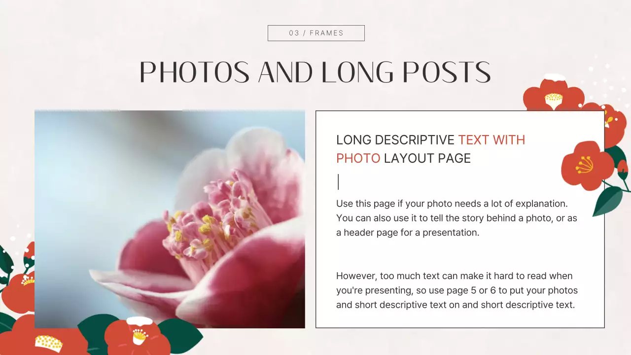 붉은 꽃 꽃 프레젠테이션