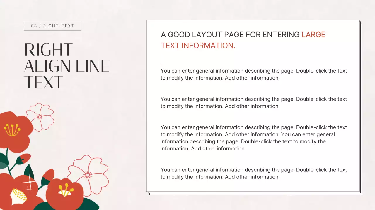 붉은 꽃 꽃 프레젠테이션