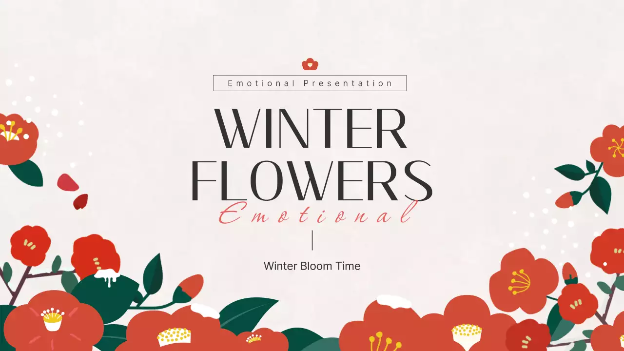 붉은 꽃 꽃 프레젠테이션